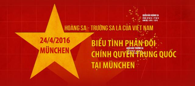 Ngày 24/4/2016 biểu tình phản đối chính quyền Trung Quốc tại München - 0 Ngày 24/4/2016 biểu tình phản đối chính quyền Trung Quốc tại München - 0
