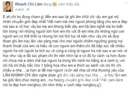 Lâm Chi Khanh đá xéo Hương Giang Idol: Em đẹp mà sao em vô học vậy? - 0 Lâm Chi Khanh đá xéo Hương Giang Idol: Em đẹp mà sao em vô học vậy? - 0