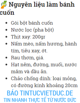 lam banh cuon bang chao chong dinh