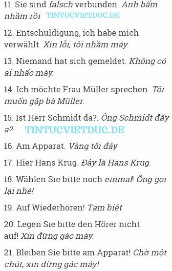 tieng duc giao tiep goi dien thoai