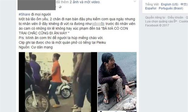 Phẫn nộ cụ bà bán rong bị nhân viên quán phở khiêng quẳng ra đường - 2 Phẫn nộ cụ bà bán rong bị nhân viên quán phở khiêng quẳng ra đường - 2