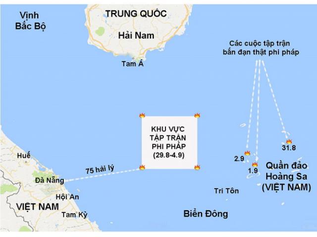 Trung Quốc tập trận rầm rộ ở Biển Đông - 1 Trung Quốc tập trận rầm rộ ở Biển Đông - 1