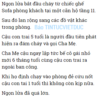 berlin dau long nguoi me phai de lai con trong dam chay vi lua qua to khong the cuu