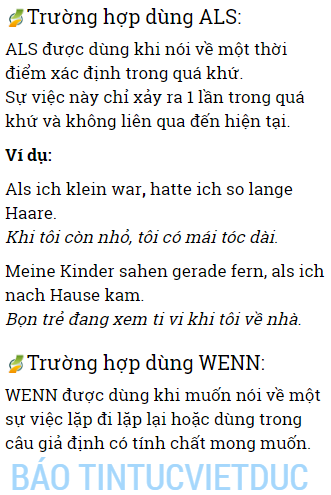 phan biet wenn va als trong tieng duc