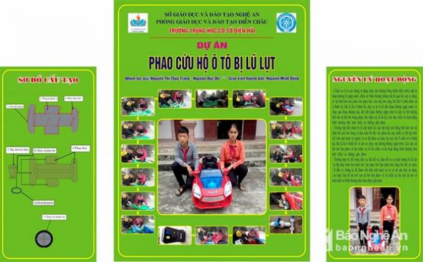 Học sinh THCS chế tạo phao cứu hộ ô tô bị ngập lụt - 3 Học sinh THCS chế tạo phao cứu hộ ô tô bị ngập lụt - 3