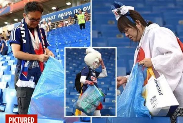 Thất bại đáng tiếc trước tuyển Bỉ, CĐV Nhật Bản vẫn khiến thế giới thán phục với hành động đẹp này - 2 Thất bại đáng tiếc trước tuyển Bỉ, CĐV Nhật Bản vẫn khiến thế giới thán phục với hành động đẹp này - 2