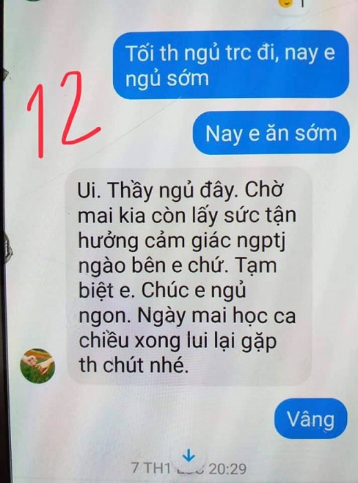 loat tin nhan thay chu nhiem hon 40 tuoi ga tinh nu sinh thai binh lop 10 