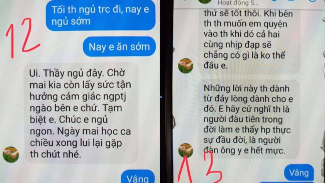 loat tin nhan thay chu nhiem hon 40 tuoi ga tinh nu sinh thai binh lop 10