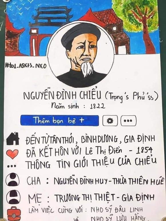 42 1 Hoc Sinh Lop 11 Lap Facebook Cho Cu Nguyen Dinh Chieu