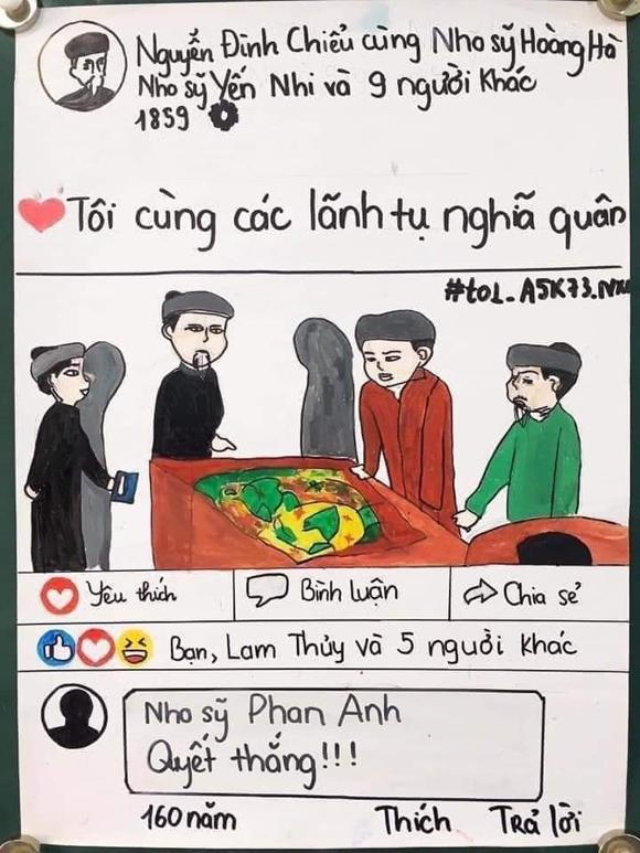 42 5 Hoc Sinh Lop 11 Lap Facebook Cho Cu Nguyen Dinh Chieu