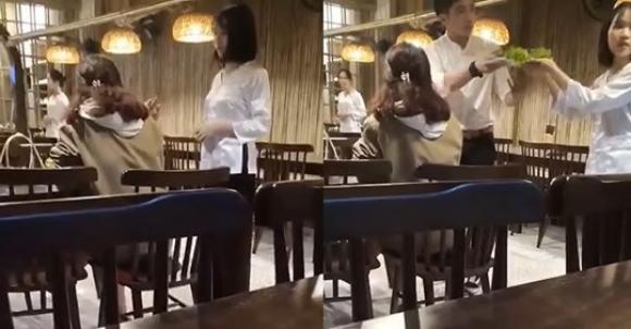 42 1 Xon Xao Vu Nu Khach Hang Doi Duoi Thang Co Nhan Vien Nha Hang O Da Nang Chi Vi Mang Nham Rau Co Hanh