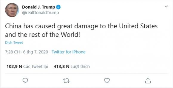 42 2 Lien Tuc Xai Chu Virus Trung Quoc Ong Trump Noi Bac Kinh Tan Pha The Gioi