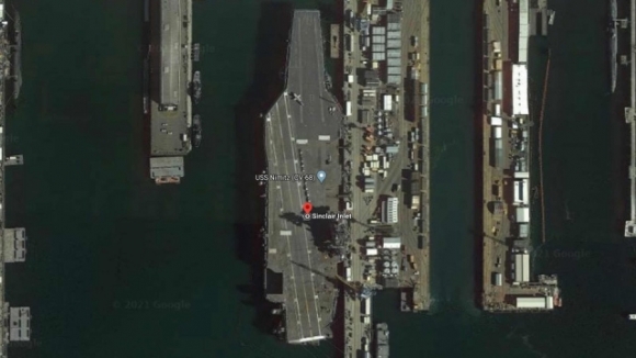 8 tàu sân bay của Mỹ nhìn từ vệ tinh