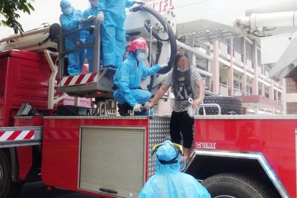 1 Cuu Nguoi Phu Nu Dinh Nhay Lau Trong Khu Cach Ly O Tay Ninh