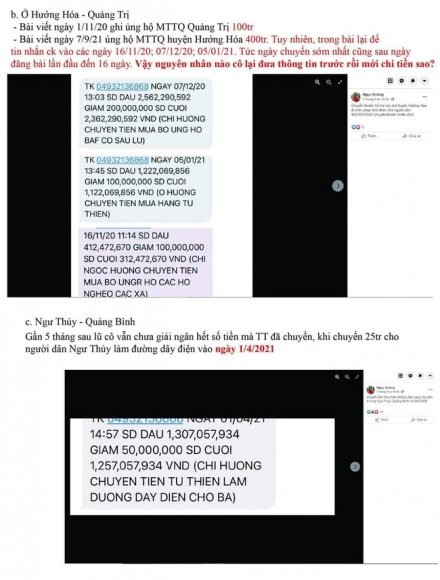 4 Xuat Hien Loat Chi Tiet Nghi Van Trong Sao Ke Tu Thien Cua Me Ho Ngoc Ha Dung 3 So Tai Khoan Luan Chuyen Tien Giai Ngan Cham 8 Thang