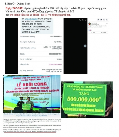 5 Xuat Hien Loat Chi Tiet Nghi Van Trong Sao Ke Tu Thien Cua Me Ho Ngoc Ha Dung 3 So Tai Khoan Luan Chuyen Tien Giai Ngan Cham 8 Thang