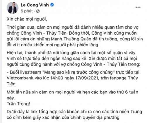 1 Cong Vinh Chot Ngay Gio Sao Ke 177 Ty Tung Day Du Bang Chung Muc Dich Su Dung Tien Quyen Gop Tu Thien
