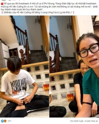 4 Cdm Phan No Khi Trang Khan To Ho Van Cuong Vo On Voi Phi Nhung Sau Khi Den Nha Hoi Chuyen Doi Tien
