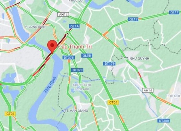 2 Xe Container Chay Tren Cau Thanh Tri Vanh Dai 3 Un Tac Hon 5 Km