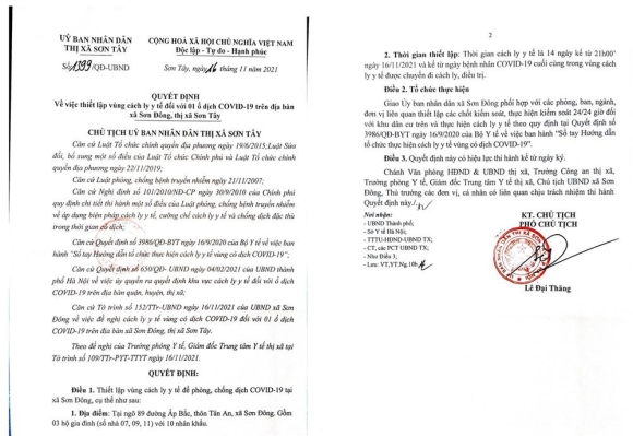 2 Nong Thong Tin Ve Truong Hop F0 Covid 19 O Son Tay Tung Den Svd My Dinh Vao Ngay 1111