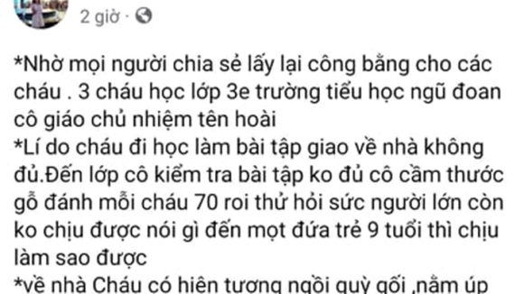 2 Hoc Sinh Lop 3 To Bi Danh 70 Roi Tham Tim Mong Co Giao Noi Ban Can Su Lop Danh