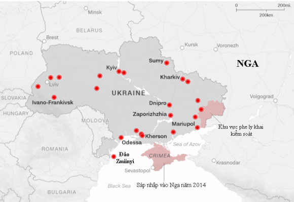 6 Nguon Con Xung Dot Nga Ukraine Qua 6 Ban Do