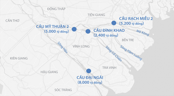 2 Mien Tay Se Co Them 4 Cau Quy Mo Lon