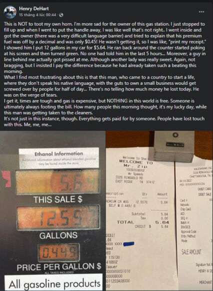 2 Phat Hien Gia Xang Dot Ngot Chi Con 110 Khach Hang Tot Bung Bao Ngay Cho Chu Tram