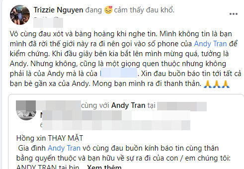 2 Le Quyen Bang Hoang Vo Cu Bang Kieu Xot Xa Khi Nhan Tin Ban Than Qua Doi Vi Benh Tat