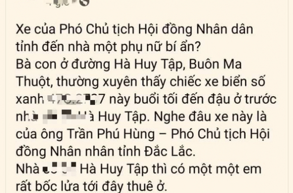 1 De Nghi Cong An Xac Minh Vu Vu Khong Pho Chu Tich Hdnd Di Ngoai Tinh Bang Xe Bien Xanh