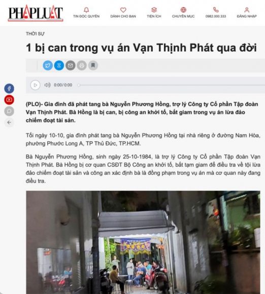4 Bao Chi Vn Dong Loat Go Tin Ve Cai Chet Cua Nguyen Phuong Hong Bi Can Vu Van Thinh Phat