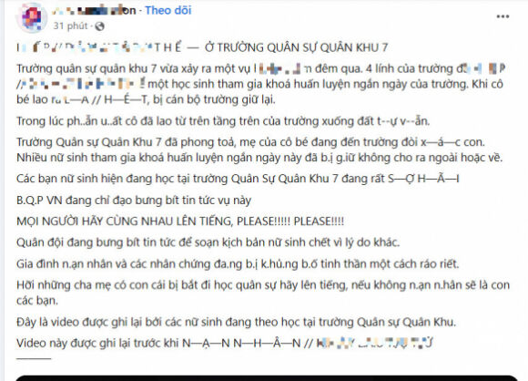 1 Tphcm Xon Xao Thong Tin Nu Sinh Vien Bi Hiep Dam Tap The Tai Noi Hoc Quan Su