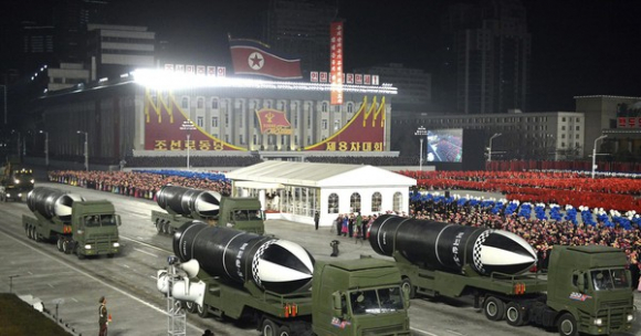 1 Anh Ve Tinh Cho Thay Trieu Tien Chuan Bi Duyet Binh Hoanh Trang