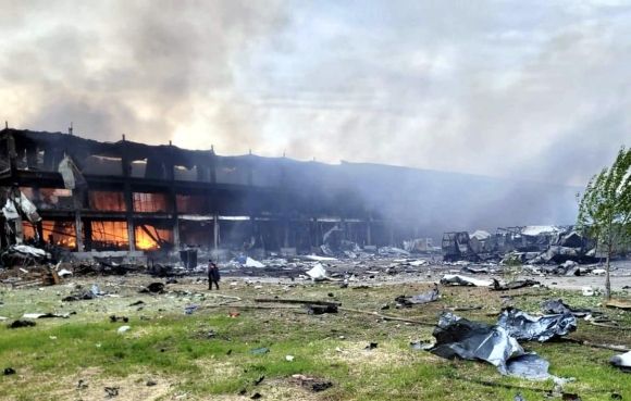 1 Ukraine Mot Kho Chua Vien Tro Nhan Dao Bi Chay O Khu Odessa Oblast