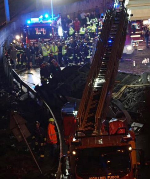 3 Tai Nan Khung Khiep O Venice Phia Bac Nuoc Y  Xe Buyt Roi Khoi Cau