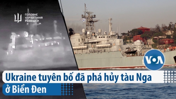 1 Ukraine Tung Video Tuyen Bo Pha Huy Tau Quan Trong Cua Nga O Bien Den