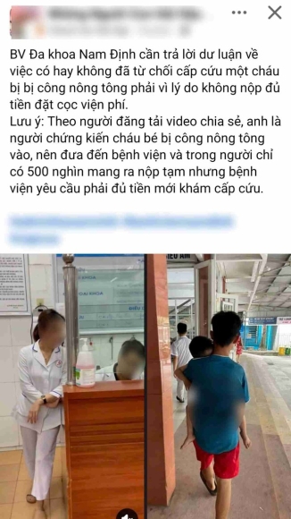 2 Xac Minh Thong Tin Benh Vien O Nam Dinh Yeu Cau Dong Du Tien Moi Cap Cuu