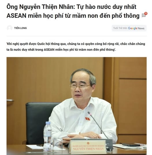Tự hào nước duy nhất ASEAN miễn học phí từ mầm non đến phổ thông: Hình như ông Nguyễn Thiện Nhân nhầm?!