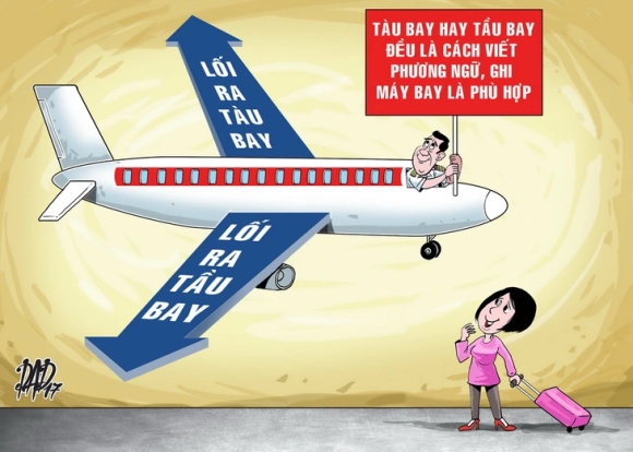Tầu bay hay tàu bay - sân bay Nội Bài làm khách 'hết hồn'