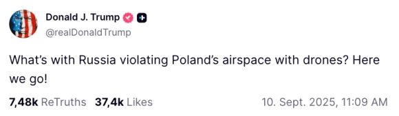 2 Trump Im Lang Truoc Vu May Bay Khong Nguoi Lai Nga Xam Pham Khong Phan Ba Lan Nato Bao Dong Uy Tin Tong Thong My Lung Lay