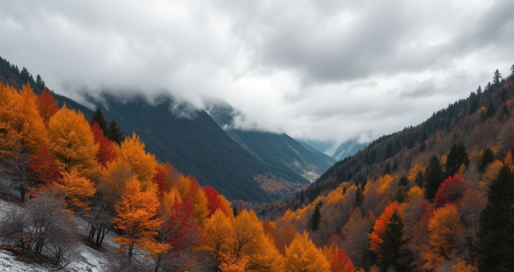 Thời tiết bang Bayern đột ngột chuyển lạnh, tuyết rơi sớm thay thế mùa thu vàng