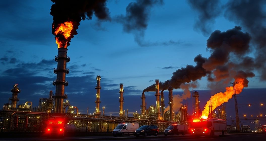 Hai nhà máy lọc dầu liên quan đến Nga ở châu Âu bốc cháy trong cùng một ngày