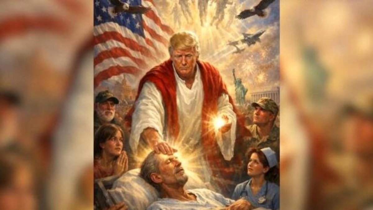 1 Lan Song Phan No Tu Cu Tri Co Doc Giao Sau Buc Anh Tu Vi Minh Nhu Chua Jesus Cua Tong Thong Donald Trump