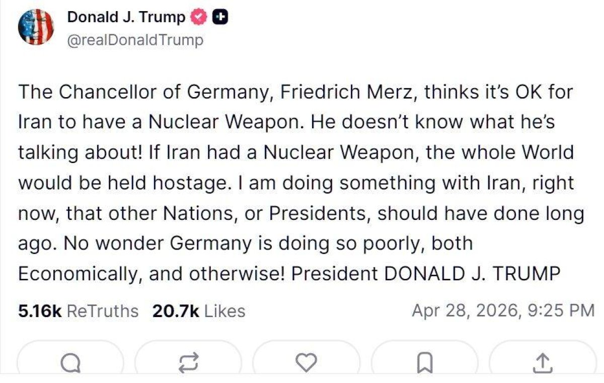 2 Trump Cong Kich Va Xuyen Tac Loi Cua Thu Tuong Duc Merz Ve Van De Hat Nhan Cua Iran