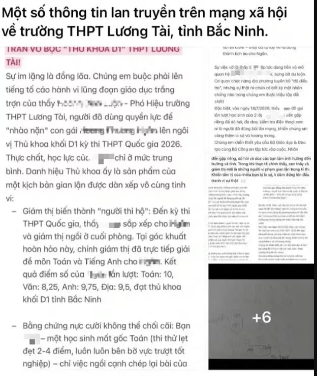 2 Pho Hieu Truong Bi To Sap Xep Giam Thi Giup Con Gai Thanh Thu Khoa Khoi D01 Noi Gi