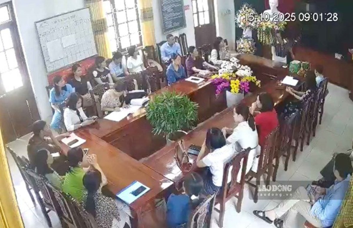 1 Hieu Truong Truong Tieu Hoc O Ninh Binh Dap Ban Nem Coc Ngay Tai Cuoc Hop