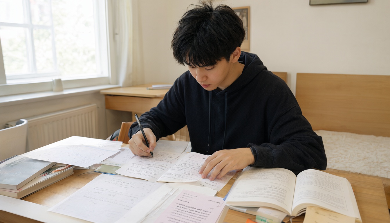 Học viên Việt Nam ôn tập ngữ pháp giới từ chỉ nơi chốn tiếng Đức