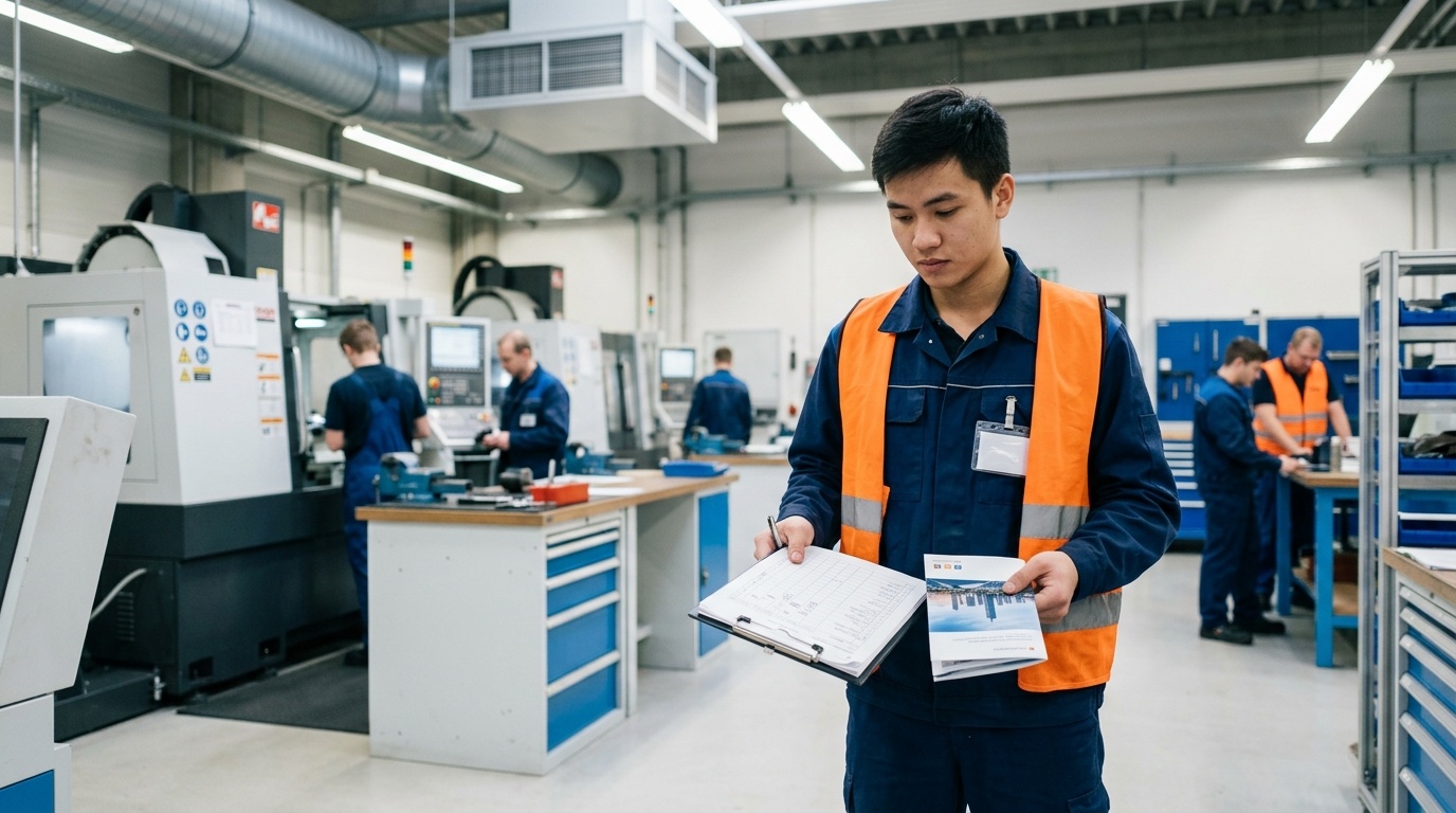 Học sinh học nghề Ausbildung người Việt tại xưởng thực hành ở Đức